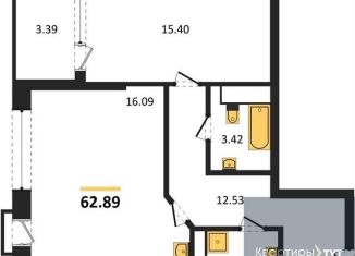 Продается 2-ком. квартира, 62.9 м2, Воронеж, набережная Чуева, 7, Железнодорожный район