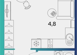 Продам квартиру студию, 27.6 м2, Альметьевск, Объездная улица, А4-1