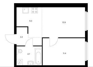 Продается 2-комнатная квартира, 38.5 м2, Москва, ЖК Барклая 6