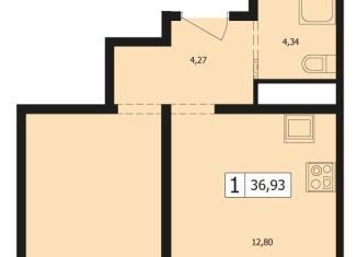 Продается однокомнатная квартира, 35.2 м2, Краснодар, улица Автолюбителей, 1Длит4, ЖК Парусная Регата