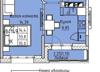 1-комнатная квартира на продажу, 35 м2, Чита