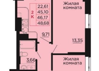Продается 2-ком. квартира, 46.2 м2, Ростовская область