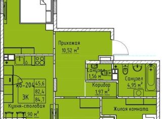 Продам трехкомнатную квартиру, 84.7 м2, Забайкальский край