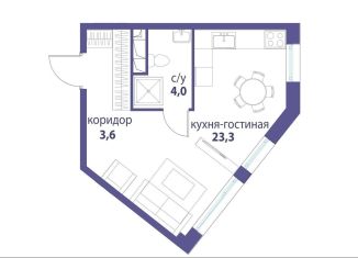 Квартира на продажу студия, 30.9 м2, Москва, район Лефортово