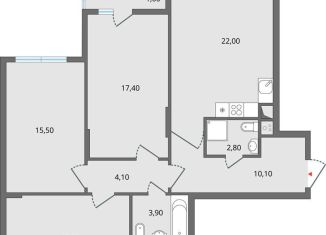 Продажа четырехкомнатной квартиры, 96.3 м2, Липецк