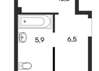 1-комнатная квартира на продажу, 43 м2, Бахчисарай