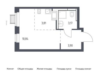 Продается квартира студия, 21.7 м2, село Ям, жилой комплекс Прибрежный Парк, к6.2