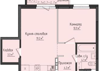 Продается 1-ком. квартира, 41.7 м2, село Первомайский