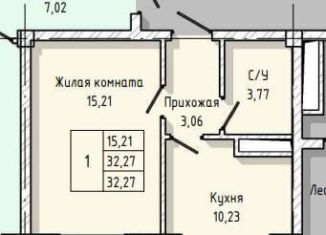 Продается 1-комнатная квартира, 32.3 м2, Нальчик, улица А.А. Кадырова, 2, ЖК Молодёжный