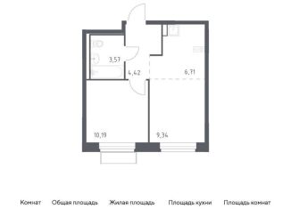 Продается 2-ком. квартира, 34.2 м2, поселение Филимонковское, жилой комплекс Квартал Марьино, к1