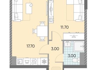 Продам 1-комнатную квартиру, 35.4 м2, Москва, жилой комплекс Обручева 30, к1, метро Калужская