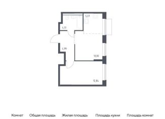 Продаю двухкомнатную квартиру, 37 м2, Москва, жилой комплекс Квартал Домашний, 1, станция Курьяново