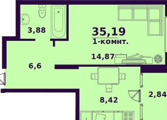 Продажа 1-комнатной квартиры, 35.2 м2, Ульяновск, жилой комплекс Сиреневый, 4, ЖК Сиреневый