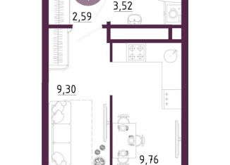 Продажа квартиры студии, 27.5 м2, Тульская область