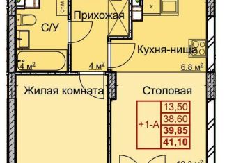 Продается 1-комнатная квартира, 39.7 м2, Нижний Новгород, микрорайон Станкозавод