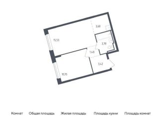 Продается 2-ком. квартира, 38.6 м2, село Лайково, жилой комплекс Рублёвский Квартал, 59