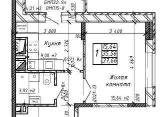Продаю однокомнатную квартиру, 37.7 м2, Калужская область, Азаровская улица, 40к4