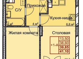 Однокомнатная квартира на продажу, 40.1 м2, Нижний Новгород, микрорайон Станкозавод