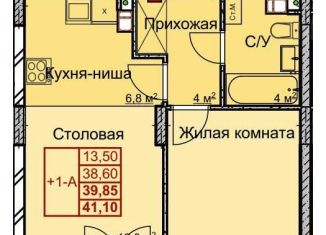 Продам 1-комнатную квартиру, 40.1 м2, Нижний Новгород, микрорайон Станкозавод