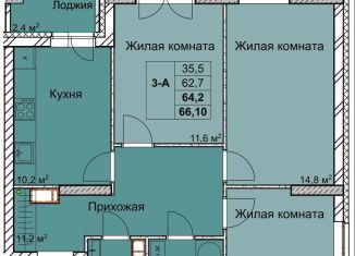Продается 3-комнатная квартира, 64.2 м2, Нижний Новгород