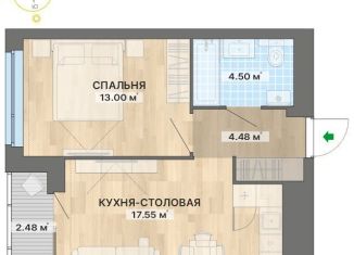 Продается 1-ком. квартира, 42 м2, Свердловская область, переулок Ударников, 33