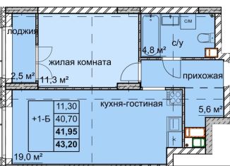 Продаю однокомнатную квартиру, 42 м2, Нижний Новгород, улица Дружаева, 30, микрорайон Северный