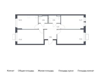 Продается 3-комнатная квартира, 80.5 м2, Московская область