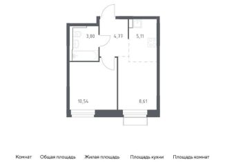 Продам однокомнатную квартиру, 32.8 м2, Московская область, жилой комплекс Квартал Строгино, к2