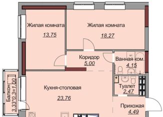 Продается 2-комнатная квартира, 72.4 м2, Ижевск, улица 10 лет Октября, 73, жилой район Буммаш