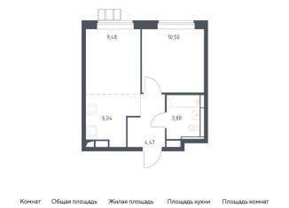 Продам 1-комнатную квартиру, 34.4 м2, поселение Рязановское, жилой комплекс Алхимово, к9