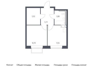 Продам однокомнатную квартиру, 35.9 м2, Московская область, жилой комплекс Томилино Парк, к6.1