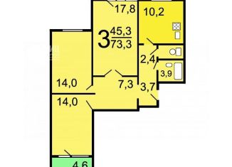 Продажа 3-комнатной квартиры, 74 м2, Москва, Керамический проезд, 77к2, район Восточное Дегунино