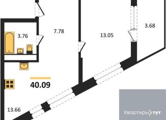 Продажа 1-ком. квартиры, 40.1 м2, Воронеж, набережная Чуева, 7, Железнодорожный район