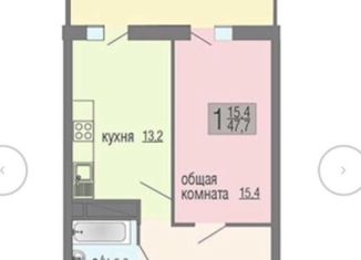 Продается 1-комнатная квартира, 47.7 м2, Воронеж, улица Туполева, 27А, ЖК Авиатор