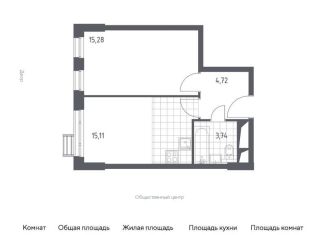 Продаю однокомнатную квартиру, 38.9 м2, Московская область, жилой комплекс Спутник, к14