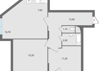 Продажа 3-комнатной квартиры, 70.8 м2, Липецк, улица Ф.С. Игнатьева, 33к1