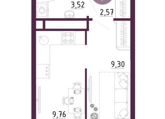 Однокомнатная квартира на продажу, 27.5 м2, Тульская область
