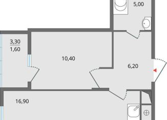 Продам двухкомнатную квартиру, 47.9 м2, Липецк, ЖК Атмосфера