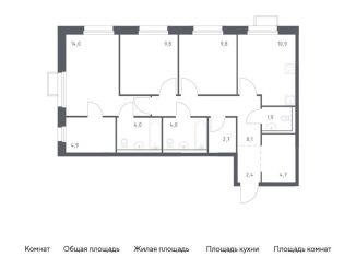 Продаю 3-комнатную квартиру, 77.2 м2, Приморский край, улица Сабанеева, 1.1