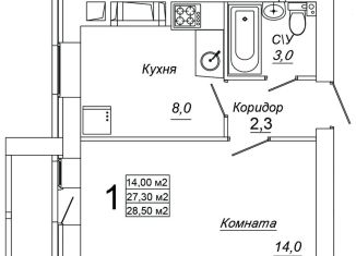 Продаю 1-ком. квартиру, 28.5 м2, Волгоград, Кировский район