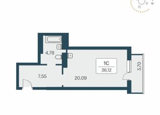 Продаю квартиру студию, 36.1 м2, Новосибирск, улица Зорге, 229/3, метро Площадь Маркса