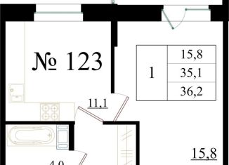 Продам 1-комнатную квартиру, 36.2 м2, Ленинградская область, Красносельское шоссе