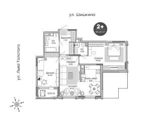 Продается 3-комнатная квартира, 80.3 м2, Удмуртия, улица Шишкина, 24Б