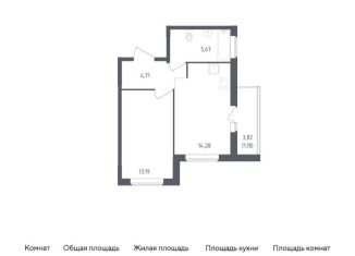 Продаю 1-комнатную квартиру, 39 м2, деревня Новосаратовка