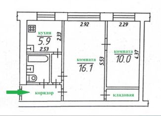 Продам двухкомнатную квартиру, 41 м2, Тюмень, Авторемонтная улица, 23, Калининский округ