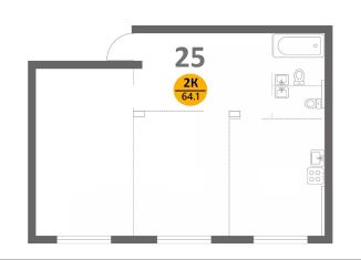 Продажа 2-комнатной квартиры, 64.1 м2, деревня Скрылья, деревня Скрылья, 274