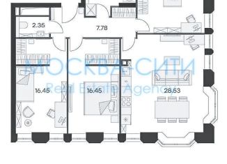 Продажа трехкомнатной квартиры, 92 м2, Москва, 1-я улица Ямского Поля, 28с3