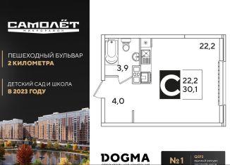 Продажа квартиры студии, 30.1 м2, Краснодар, ЖК Самолёт-3