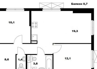 Продажа двухкомнатной квартиры, 55.3 м2, Ленинградская область