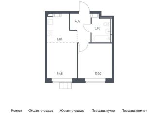 Продам 1-комнатную квартиру, 34.4 м2, Москва, жилой комплекс Алхимово, к9